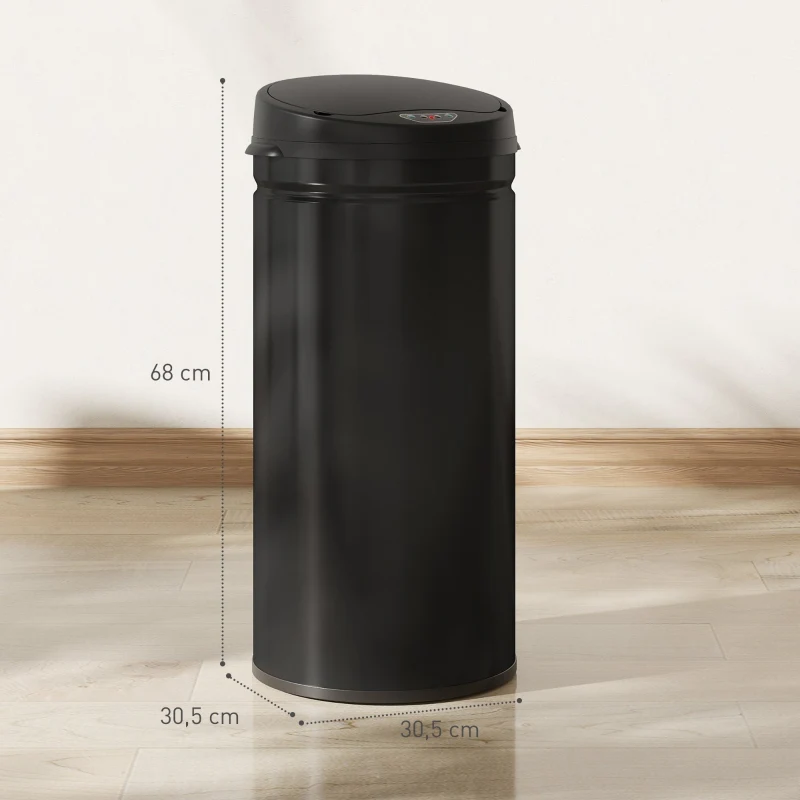 Waste Bin 42L Sensor-Activated Soft-Close Touchless - Stainless Steel - Image 3
