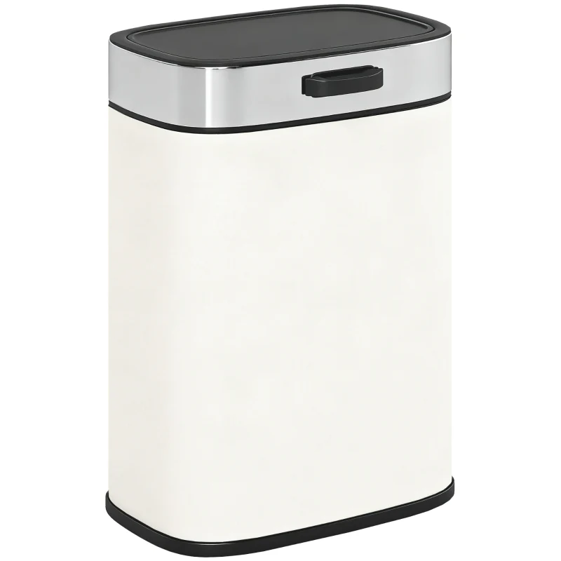 Waste Bin 5L Freestanding or Wall-Mounted Stainless Steel Cream White
