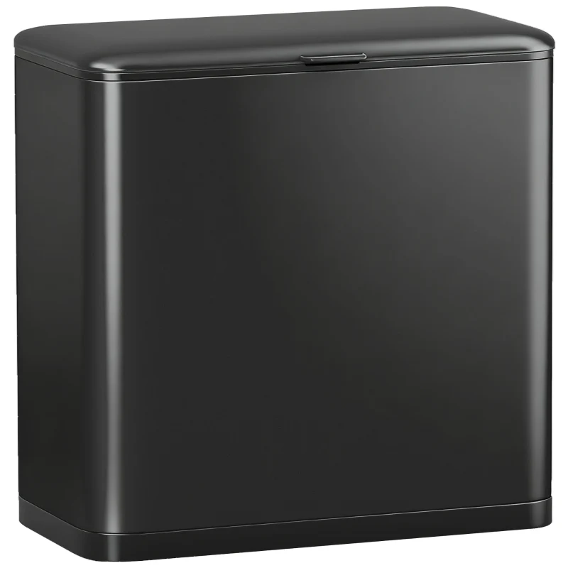 Waste Bin 8L Freestanding Wall-Mounted - Stainless Steel Black